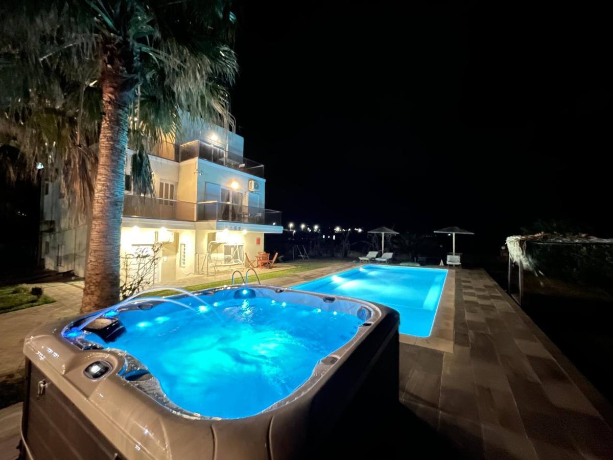 Martimi Apartments - 200M From Drapanias Beach - Pool - Hot Tub - Sauna - Bbq Kissamos Ngoại thất bức ảnh